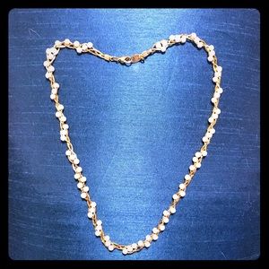 Beautiful Goldtone Faux Pearl Necklace